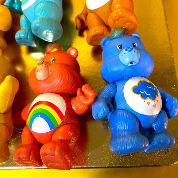 CARE BEARS VTG 80’s COLLECTIBLE BUNDLE OF 8 POSABLE CARE BEARS by KENNER 3.5” - Picture 8 of 16